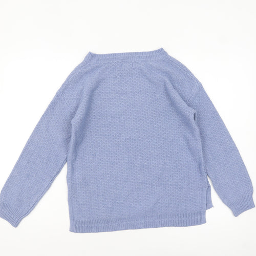 Fat Face Women's Blue Crew Neck Knit Jumper Size 10