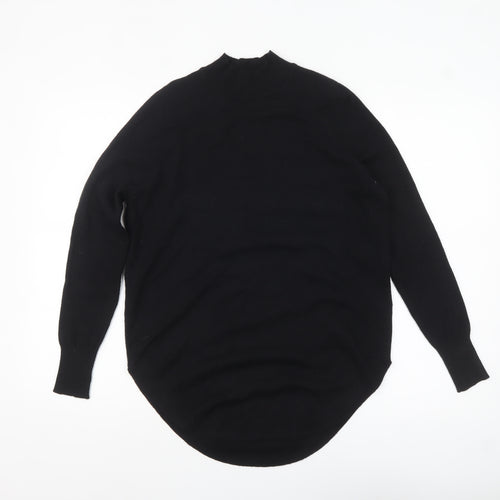 Oasis Womens Black XS Mock Neck Long Sleeve Knit Jumper