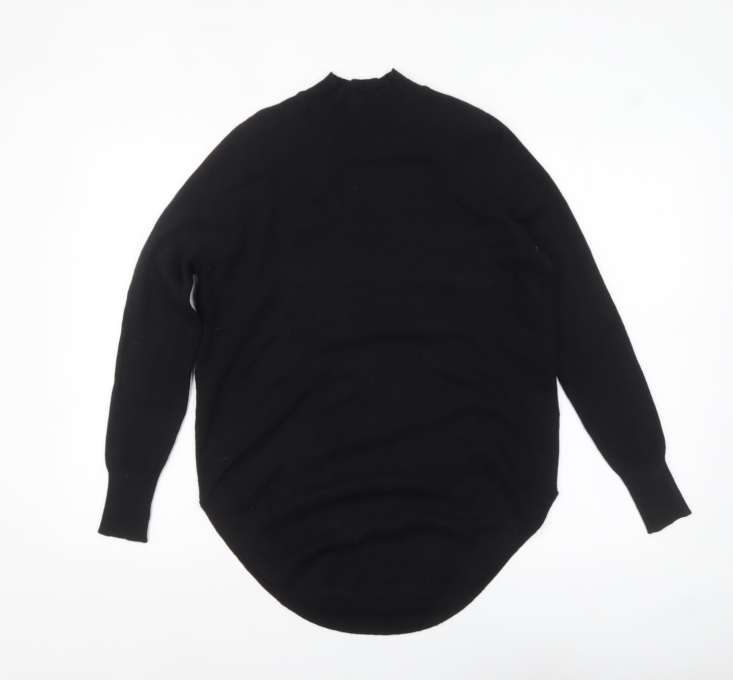 Oasis Womens Black XS Mock Neck Long Sleeve Knit Jumper
