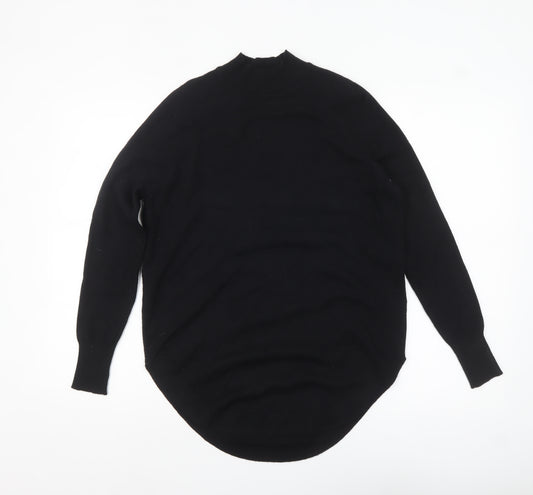 Oasis Womens Black XS Mock Neck Long Sleeve Knit Jumper