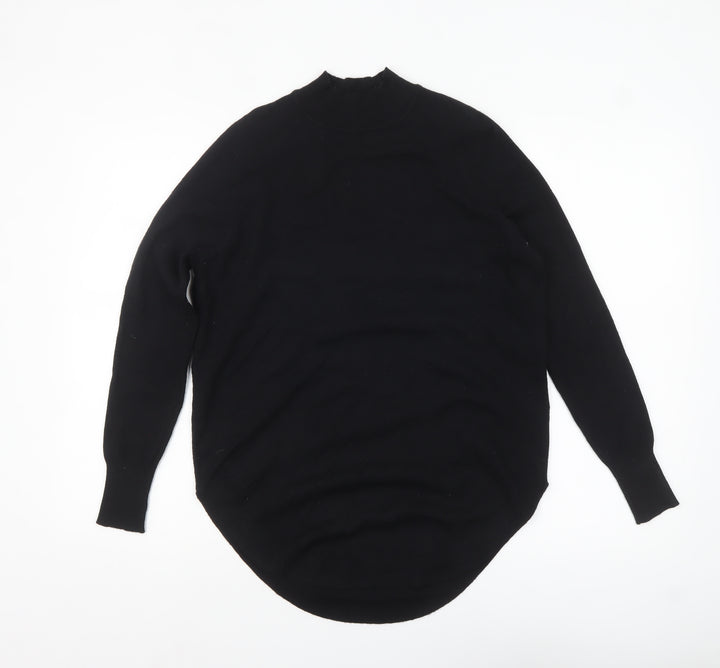 Oasis Womens Black XS Mock Neck Long Sleeve Knit Jumper