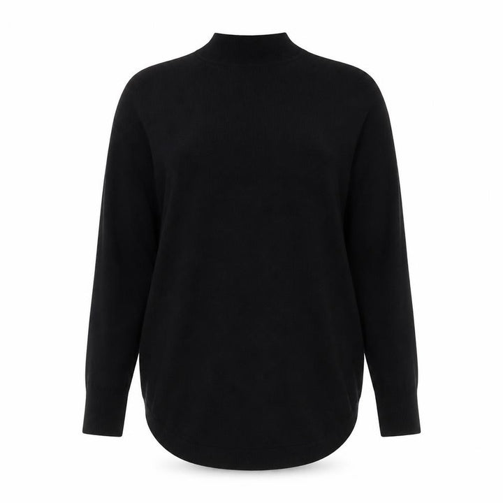 Oasis Womens Black XS Mock Neck Long Sleeve Knit Jumper