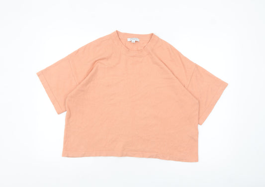 Great Plains Women Pink Relaxed Fit Knit Short Sleeve Jumper Size 10