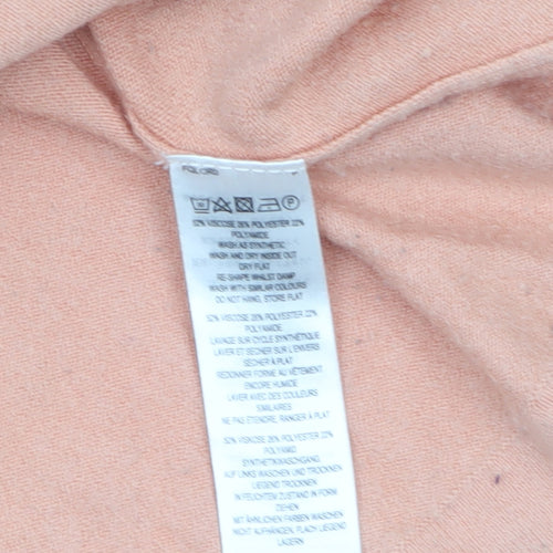 Great Plains Women Pink Relaxed Fit Knit Short Sleeve Jumper Size 10