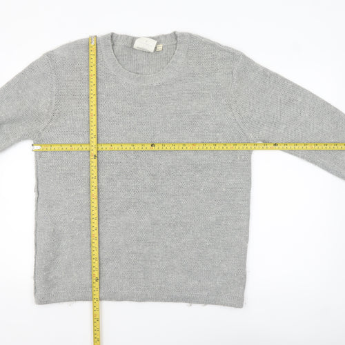 Cheap Monday Men's Grey Wool Blend Crew Neck Jumper Size L