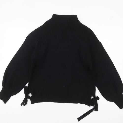 Wild Flower Women's Black High Neck Knit Jumper S