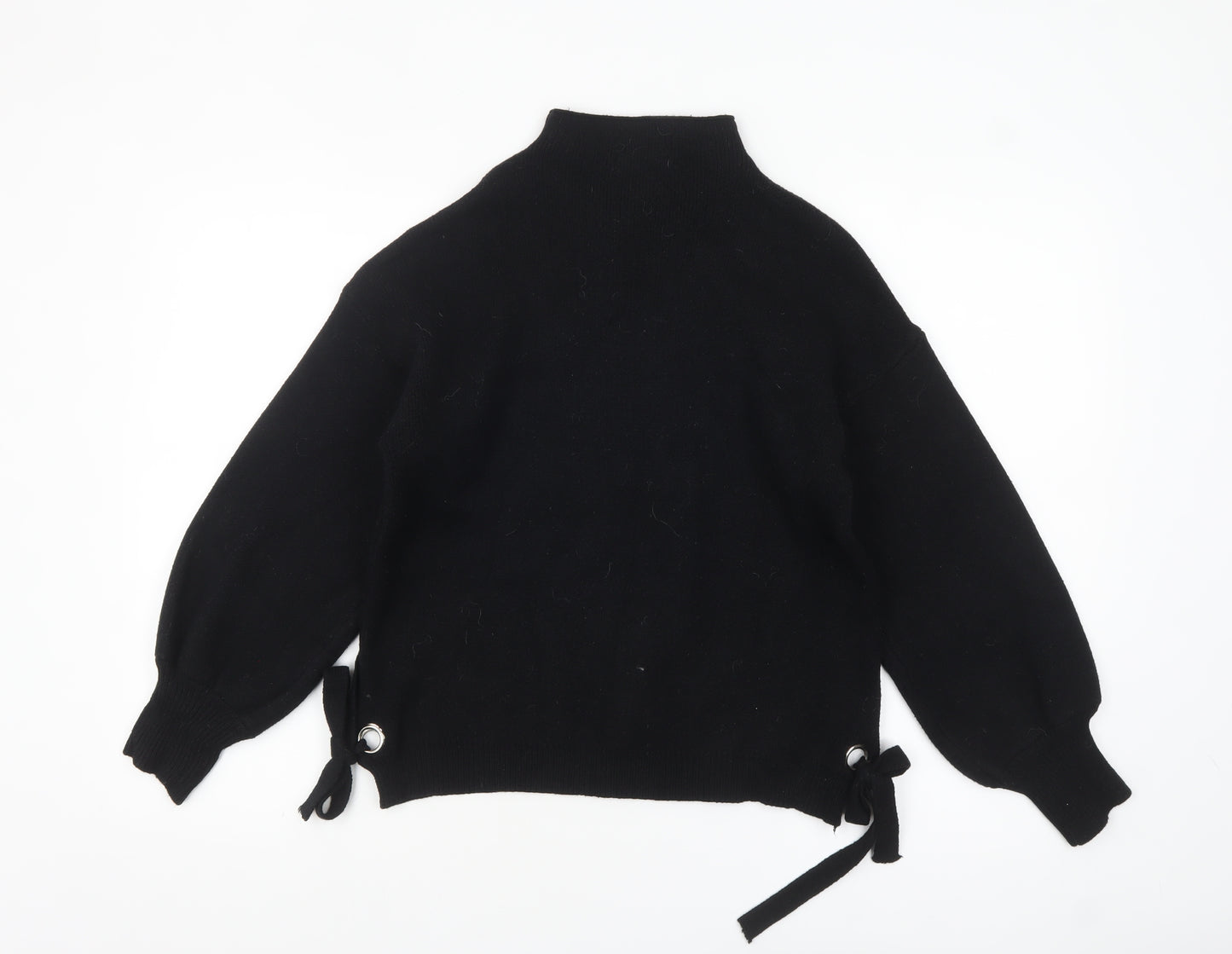 Wild Flower Women's Black High Neck Knit Jumper S