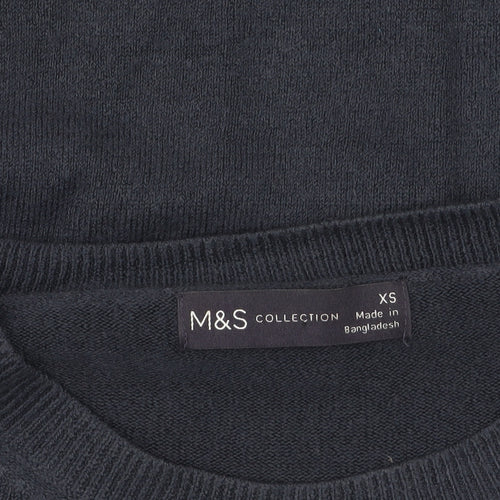 Marks and Spencer Womens Black Sequin Star Jumper XS