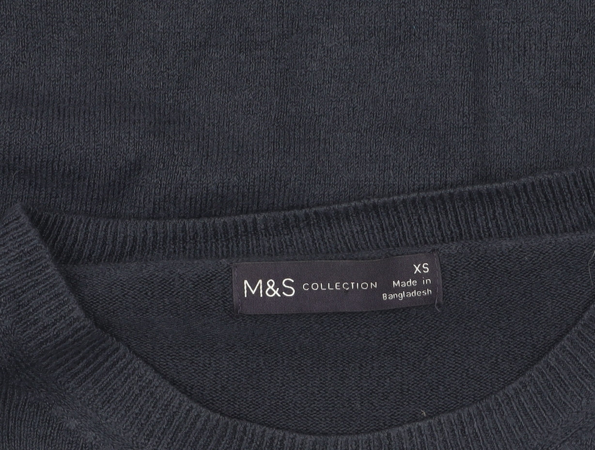 Marks and Spencer Womens Black Sequin Star Jumper XS