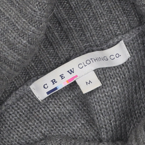 Crew Clothing Co. Womens Grey Roll Neck Wool Blend Jumper M
