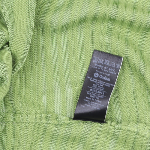 Marks and Spencer Per Una Women's Green Size 16 Ruched Open Cardigan