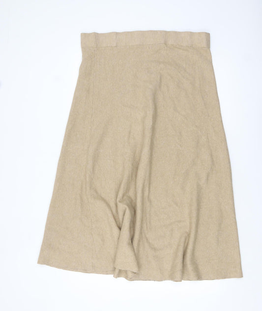Marks and Spencer Women’s Beige A-Line Midi Skirt Size 20
