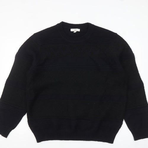 Marks and Spencer Mens Black 2XL Crew Neck Knit Jumper