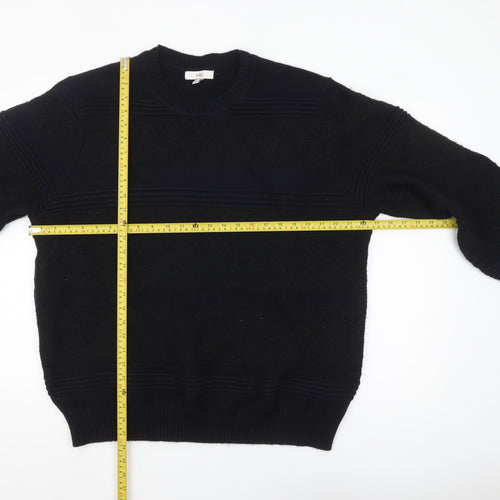 Marks and Spencer Mens Black 2XL Crew Neck Knit Jumper