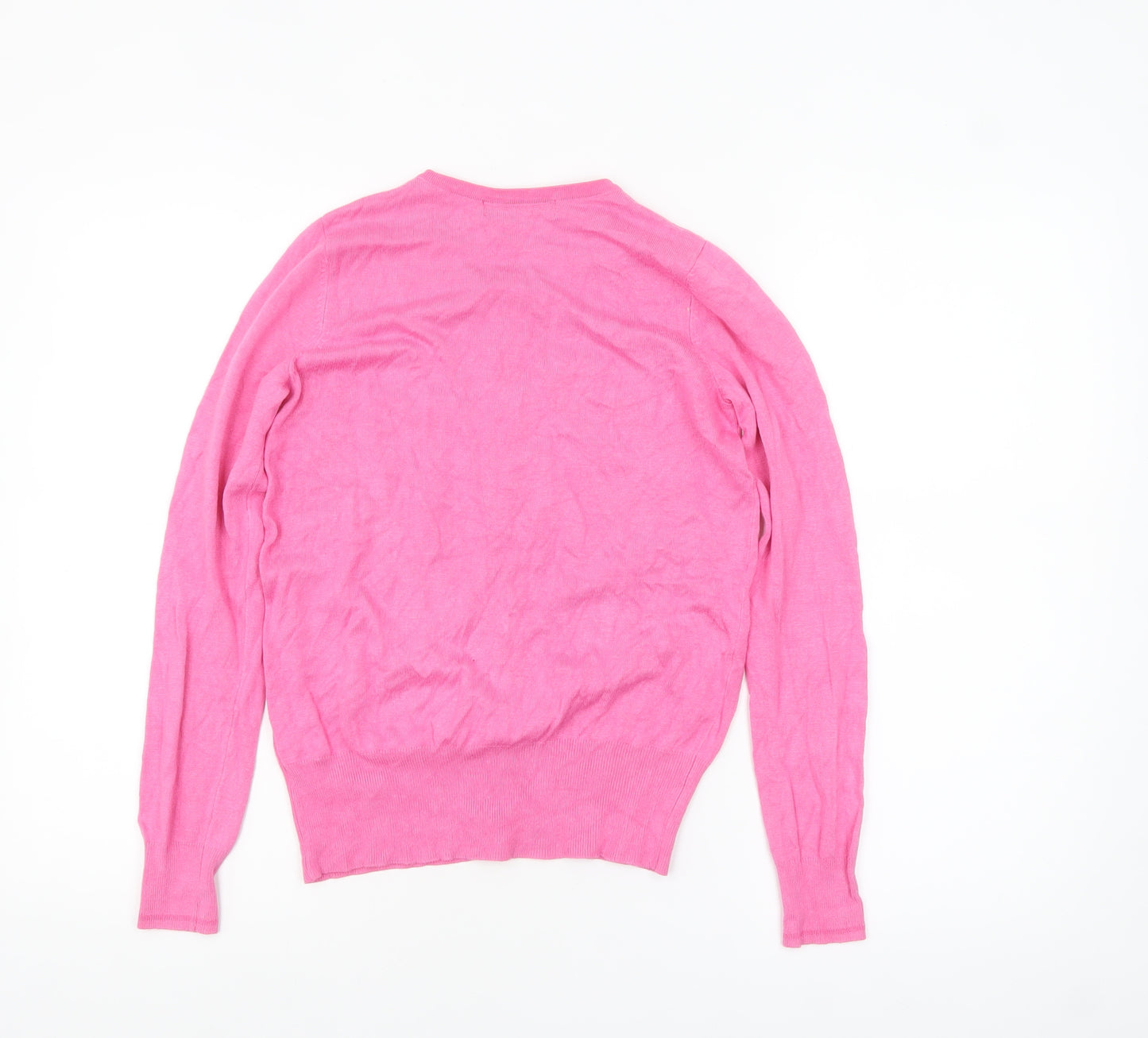 Marks and Spencer Women Pink Cardigan UK 6 Long Sleeve Viscose Blend