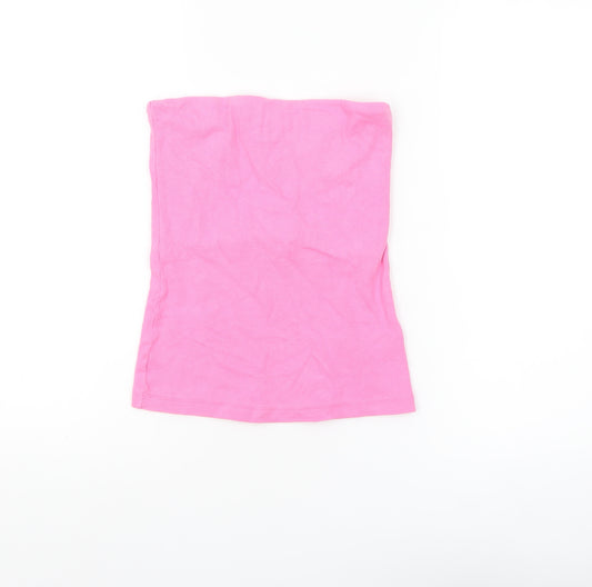 Mint Velvet Women's Pink Strapless Cotton Camisole Top S