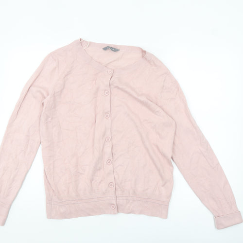 Principles Women's Pink Long Sleeve Crew Neck Cardigan Size 16