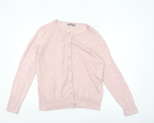 Principles Women's Pink Long Sleeve Crew Neck Cardigan Size 16