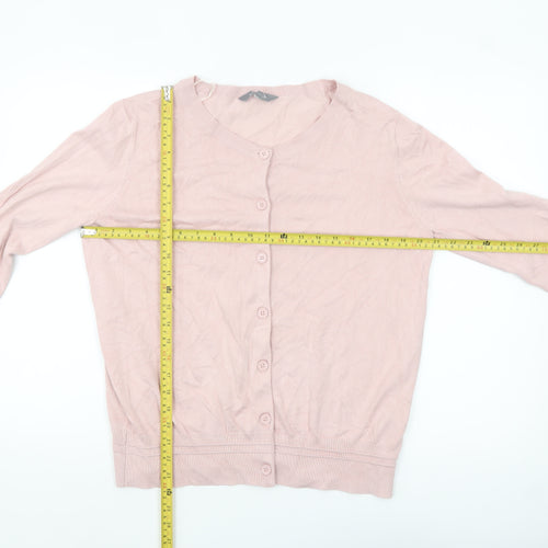 Principles Women's Pink Long Sleeve Crew Neck Cardigan Size 16