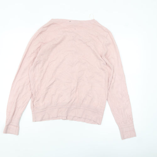 Principles Women's Pink Long Sleeve Crew Neck Cardigan Size 16