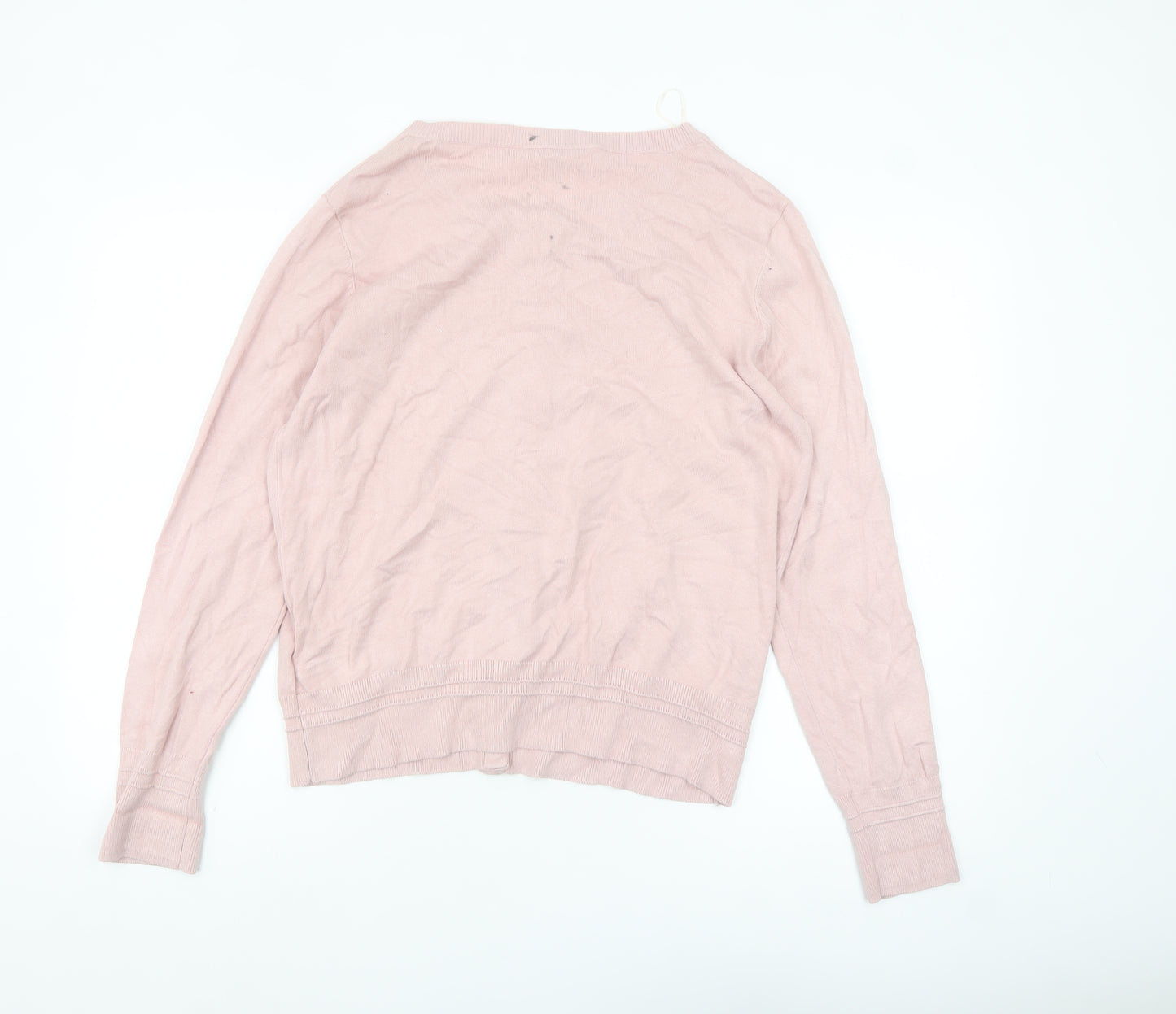 Principles Women's Pink Long Sleeve Crew Neck Cardigan Size 16