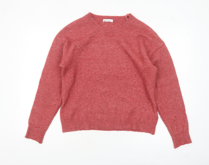 Camaieu Women’s Red Crew Neck Alpaca Blend Jumper Size 14