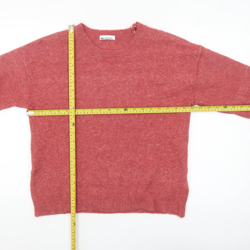 Camaieu Women’s Red Crew Neck Alpaca Blend Jumper Size 14