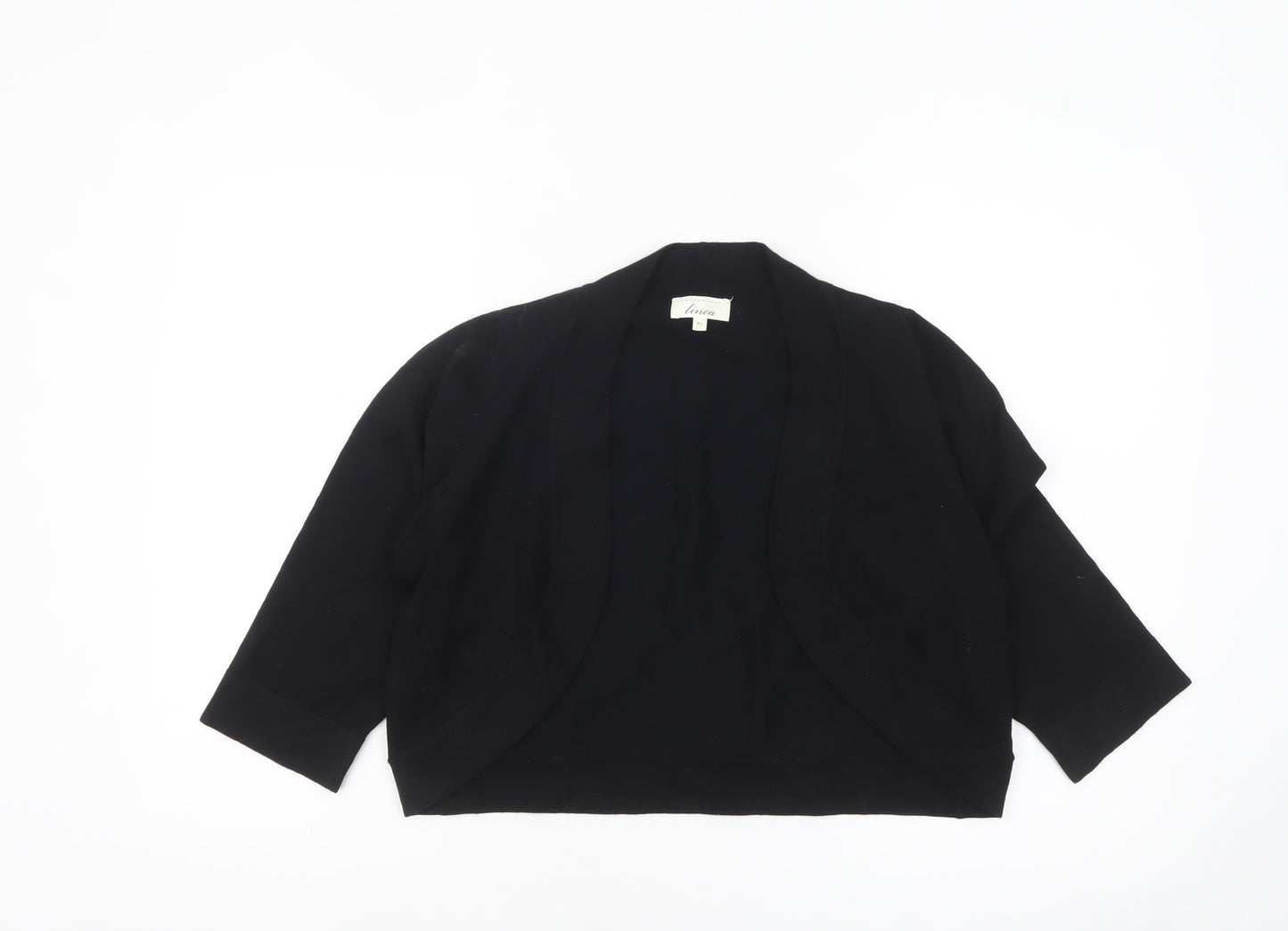 Linea Women Black XL Knit Open Front Cardigan Jumper