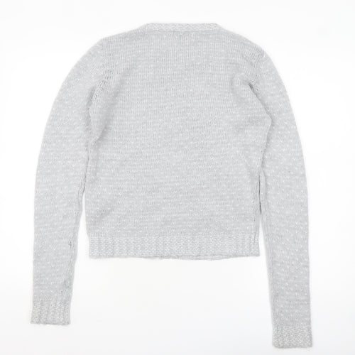 Next Women’s Grey Christmas Bird Jumper Size 6 Pullover Knit