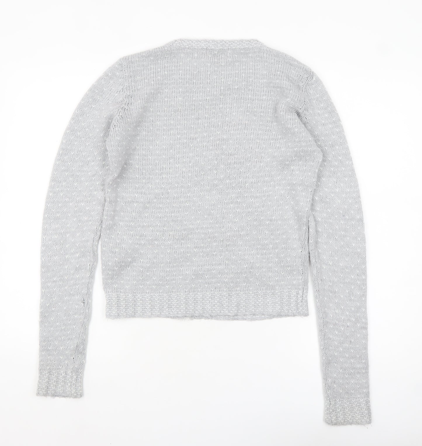 Next Women’s Grey Christmas Bird Jumper Size 6 Pullover Knit