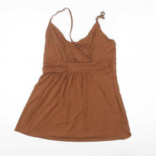 adL Women’s Brown V-Neck Camisole Tank Top Size L