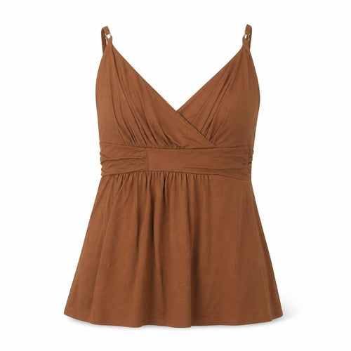 adL Women’s Brown V-Neck Camisole Tank Top Size L