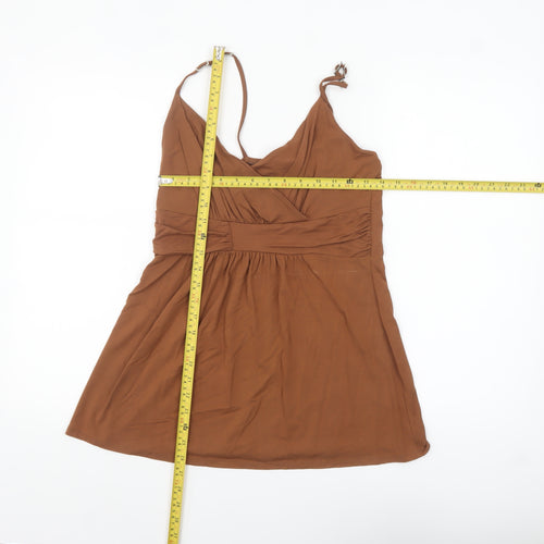 adL Women’s Brown V-Neck Camisole Tank Top Size L