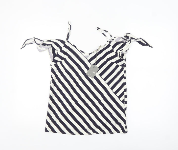 Oasis Women’s Blue Striped Viscose Camisole Blouse Size 8