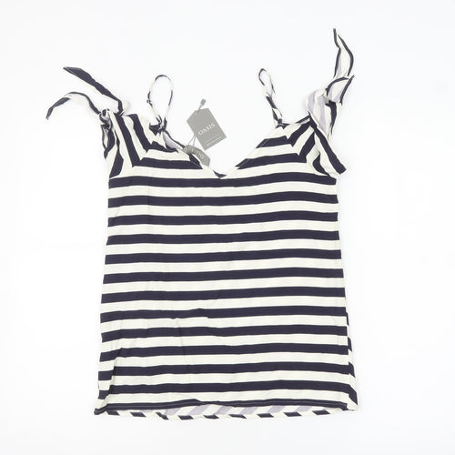 Oasis Women’s Blue Striped Viscose Camisole Blouse Size 8