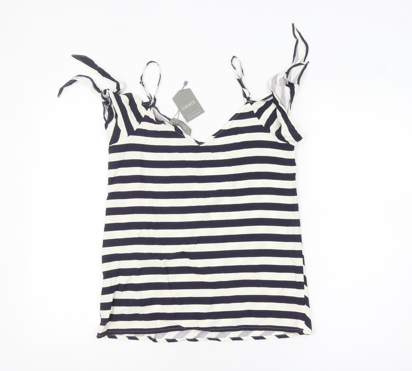 Oasis Women’s Blue Striped Viscose Camisole Blouse Size 8