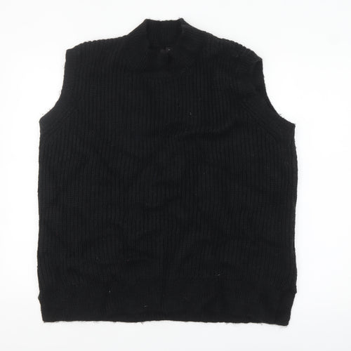 Next Women's Black Sleeveless High Neck Knit Vest Jumper Size L