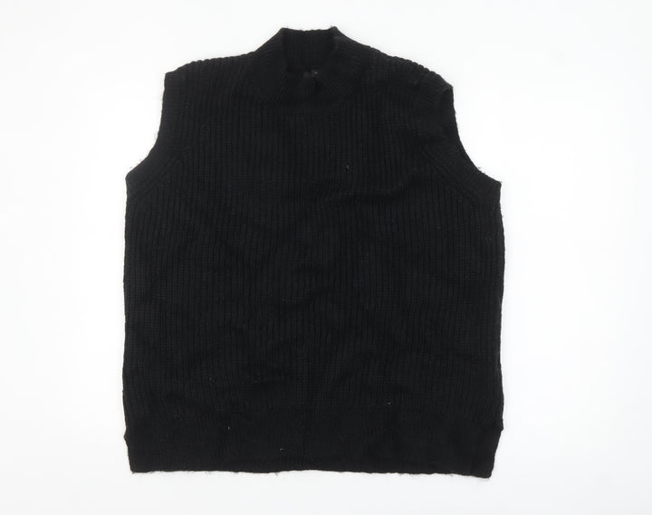 Next Women's Black Sleeveless High Neck Knit Vest Jumper Size L