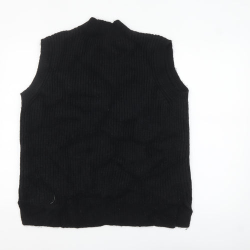 Next Women's Black Sleeveless High Neck Knit Vest Jumper Size L