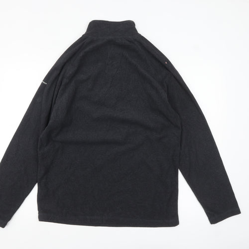 Trespass Mens Black Fleece 1/2 Zip Pullover Sweatshirt L