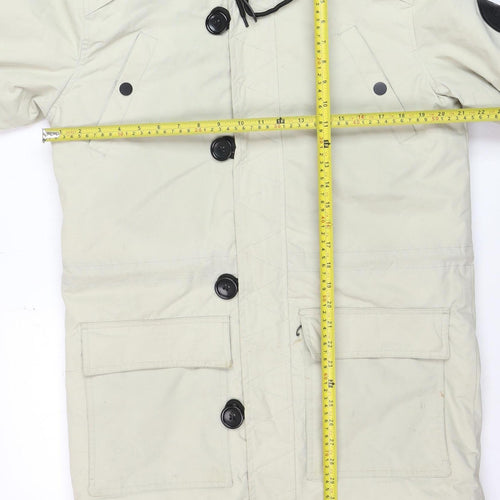 Cedarwood State Men's Beige Hooded Parka Coat Size S