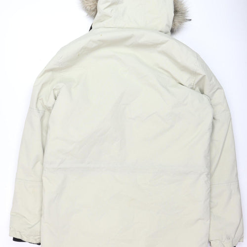 Cedarwood State Men's Beige Hooded Parka Coat Size S