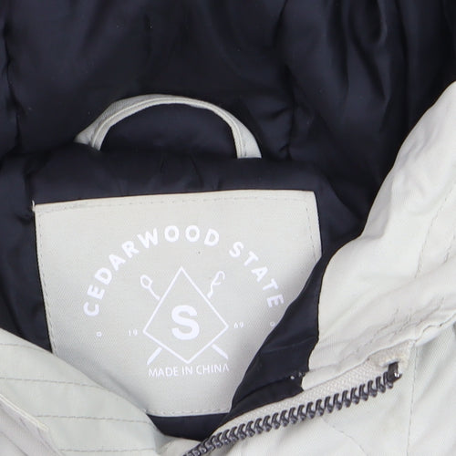 Cedarwood State Men's Beige Hooded Parka Coat Size S