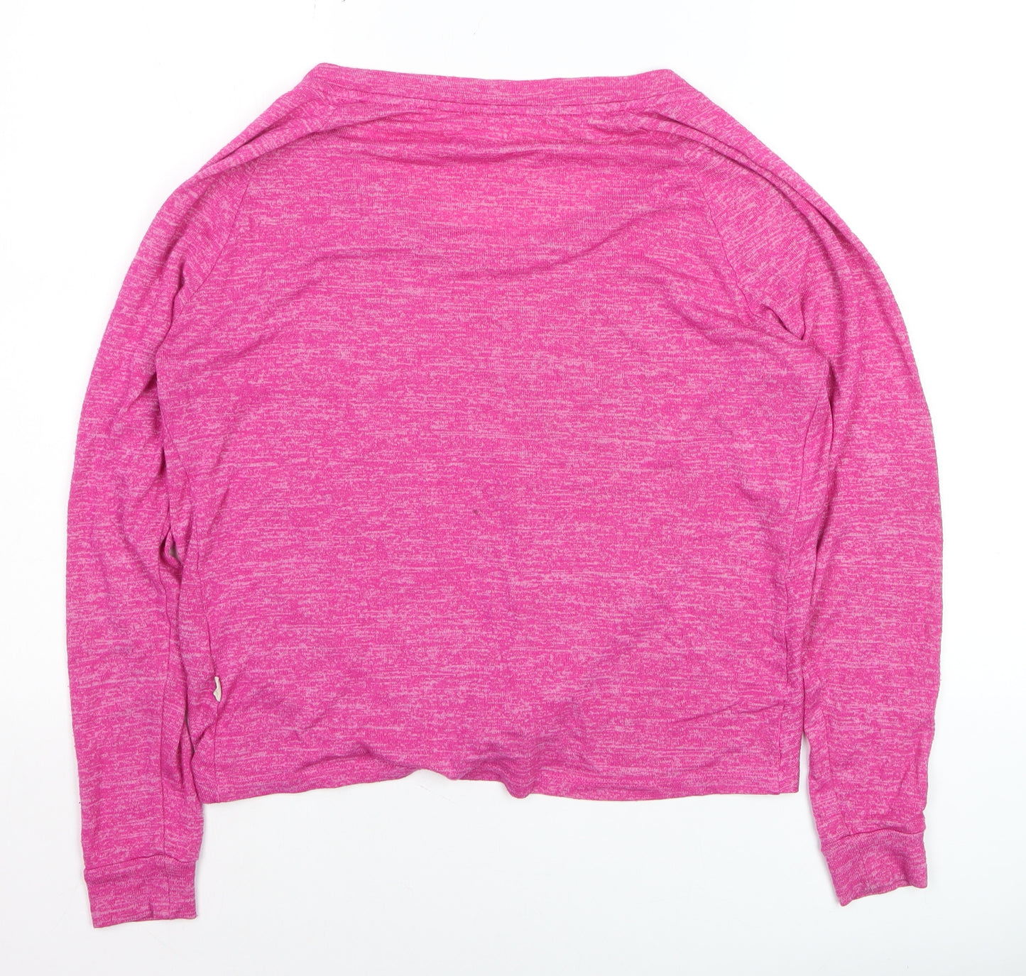 UGG Women Pink Long Sleeve Twist Front Jersey Top Size M