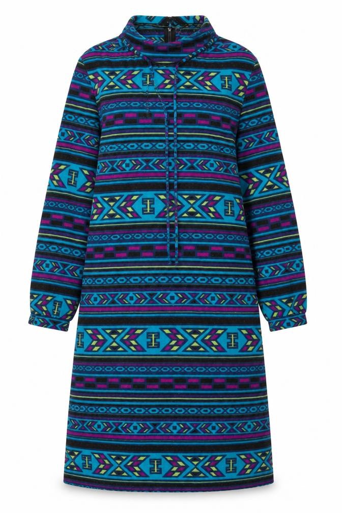 Du Marsel Women Multicoloured Size 14 Tribal Knit Shift Dress