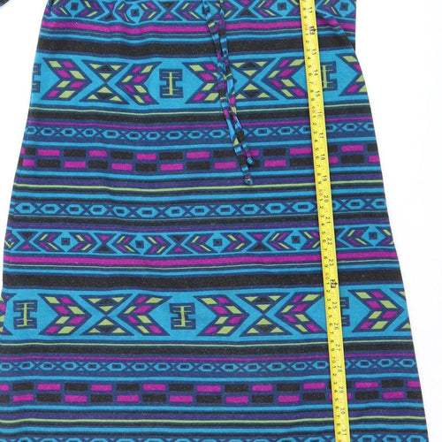 Du Marsel Women Multicoloured Size 14 Tribal Knit Shift Dress