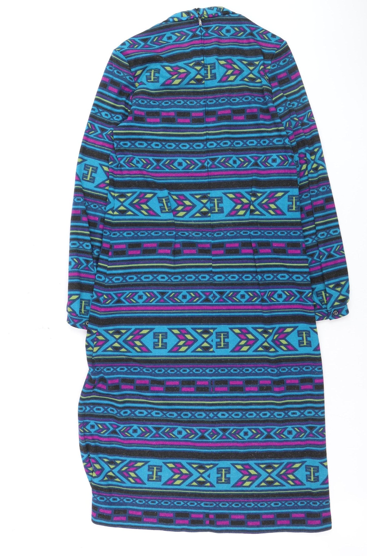 Du Marsel Women Multicoloured Size 14 Tribal Knit Shift Dress