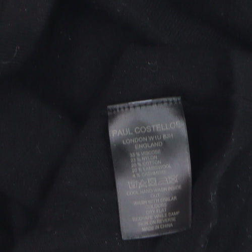 Paul Costelloe Women Black Size 20 Embellished Pullover Jumper
