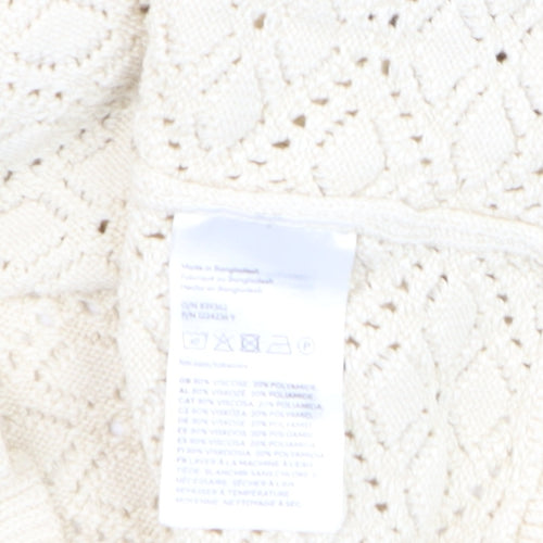 H&M Teens Beige Knit Slip Dress 12-14Y Summer Ruffle Hem