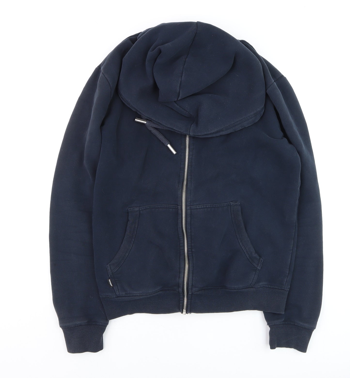 Superdry Men's Blue Full Zip Hoodie M Heavyweight Fleece